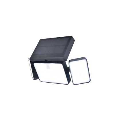 LUTEC TUDA udendørs LED væglampe med solceller og sensor, 120°, 13W, IP44, sort