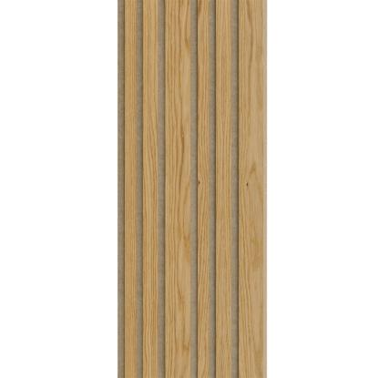I-Wood Basic Mixed akustikpanel, klar olieret, brun filt og lys kerne, egefiner, 16 x 300 mm 