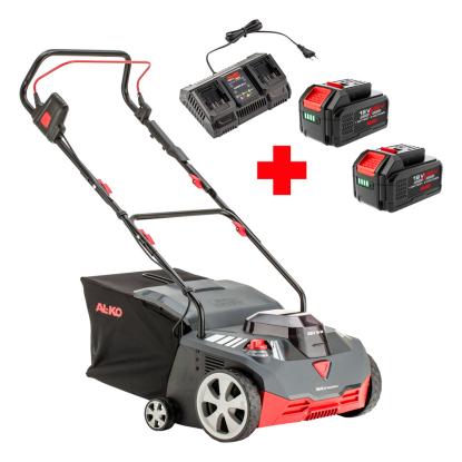 AL-KO 38.6 Li Combi Care Comfort vertikalskærer med 2 x 2,5 Ah, 18 V/36 V batterier og lader, 400 m²