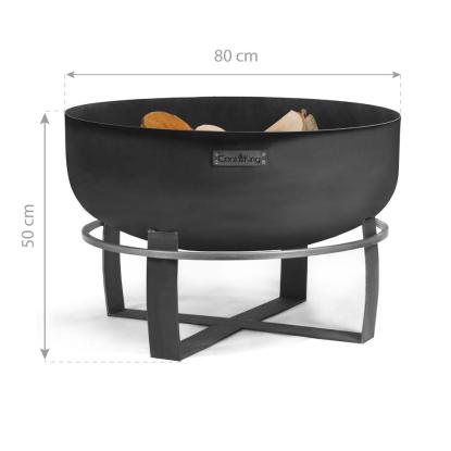 Cook King Viking XXL bålsted, stål, sort, 80 cm
