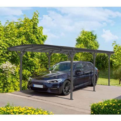 Westmann Stockholm carport, buet tag, antracitgrå, 220 x 300 x 576 cm - 17 m²