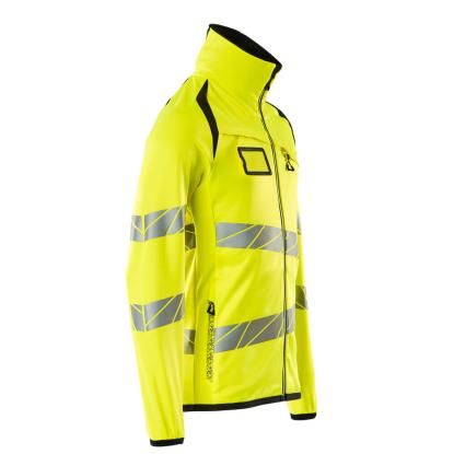 MASCOT ACCELERATE SAFE fleecetrøje med lynlås, hi-vis gul/sort