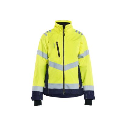 Blåkläder 4761 dame high vis skaljakke, hi-vis gul/marineblå