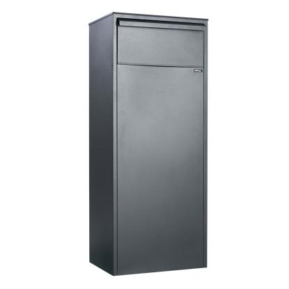 Allux 800 pakkepostkasse med udtag bag og Ruko lås, antracit