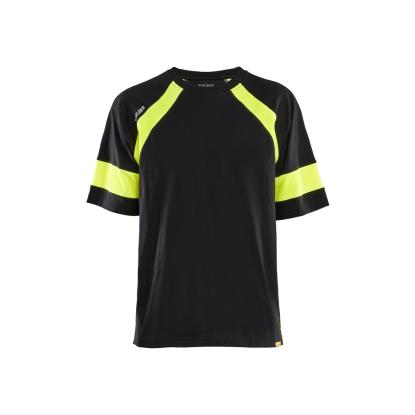 Blåkläder 3523 t-shirt, sort/hi-vis gul