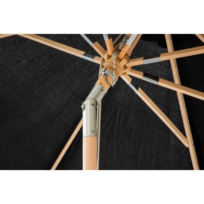Venture Design Nypo parasol med tilt, sort/natur, Ø330 cm