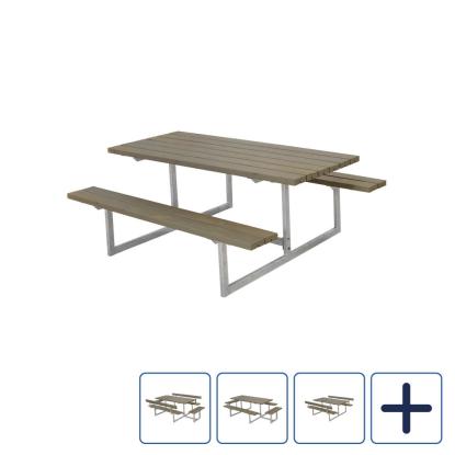 PLUS Basic bord/bænkesæt, gråbrun/nåletræ