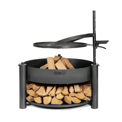 Cook King grillrist med håndtag til Bandito og Montana X bålsted, naturstål, sort, Ø60 cm