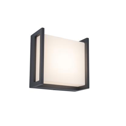 LUTEC QUBO udendørs LED væglampe, H14 cm, IP54, mørk grå