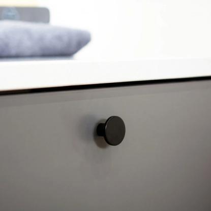Beslag Design Como knop, Ø26 mm, mat sort