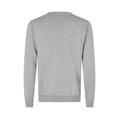 Seven Seas S670 The knit pullover med v-hals, lys grå melange