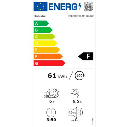 Electrolux ESL2500RO kompakt opvaskemaskine til integrering