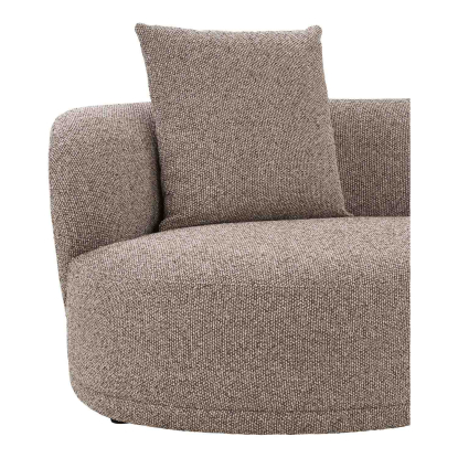 Kingston højrevendt loungesofa med to puder, brun