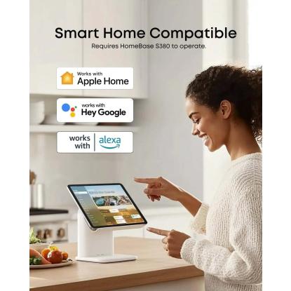 eufy E42 SoloCam sikkerhedskamera med dreje-, vippe- og zoomfunktion inkl. HomeBase S380, 4K, solcelledrevet, 2-pak