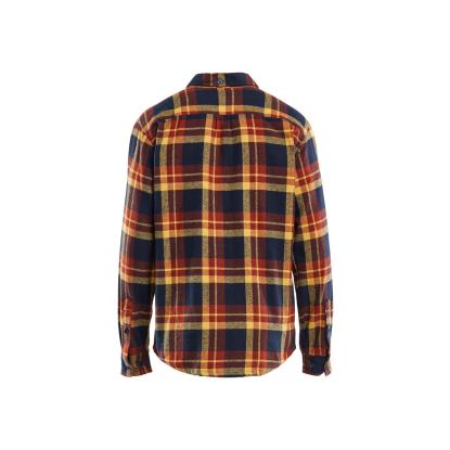 Blåkläder 3288 flannelskjorte, brændt rød/mørk marineblå