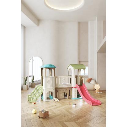 Kids Zone adventure park legetårn med rutsjebane, 270 x 146 x 128 cm