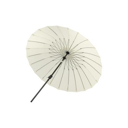 Venture Design Palmetto parasol med tilt, sort/hvid, Ø270 cm