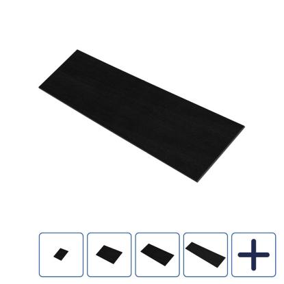 I-Wood UniPanel vægbeklædning, sortmalet, sort kerne, egefiner, 17 x 580 mm