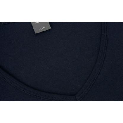 ID 0506 Interlock T-shirt med v-hals, dame, navy