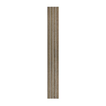 I-Wood Medio+ 4-lamel akustikpanel, sort olieret, grå filt og lys kerne, egefiner, 16 x 300 mm