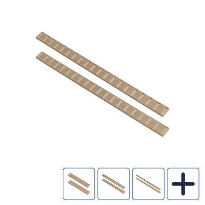 I-Wood top- & bundprofil til DivideWall rumdeler, hvid olieret, MDF med egefinér