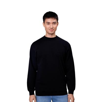 ID 0604 Klassisk sweatshirt, bomuld, sort