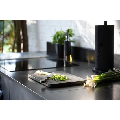 WENKO Kitchen Kombi skærebræt i plastik/bambus med saftrille