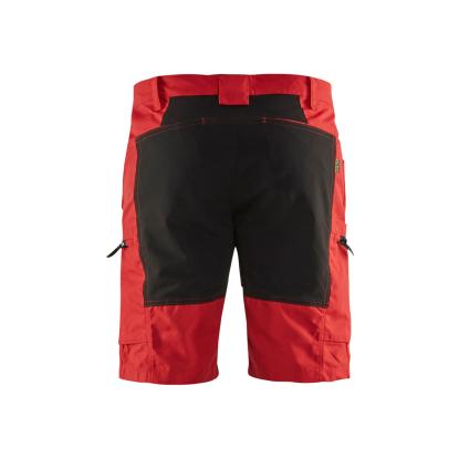 Blåkläder 1449 service shorts med stretch, rød/sort