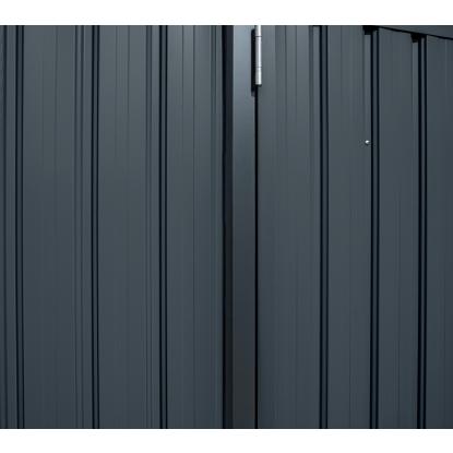 Westmann redskabsskur, galvaniseret stål, antracitgrå, 197 x 247 x 182 cm