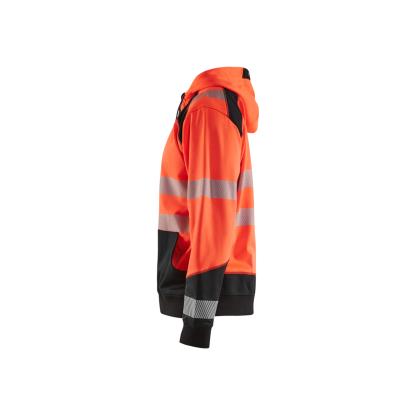 Blåkläder 3546 high vis hættetrøje, hi-vis rød/sort