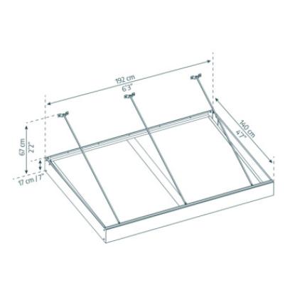 Canopia by Palram Sophia XL 2000 dørbaldakin, antracitgrå - 3m²