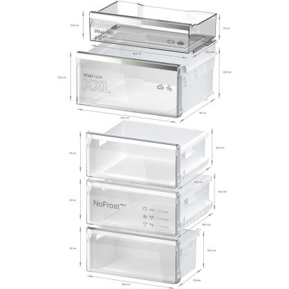 Bosch KGN39AIBT fritstående kølefryseskab, 260 + 103 liter