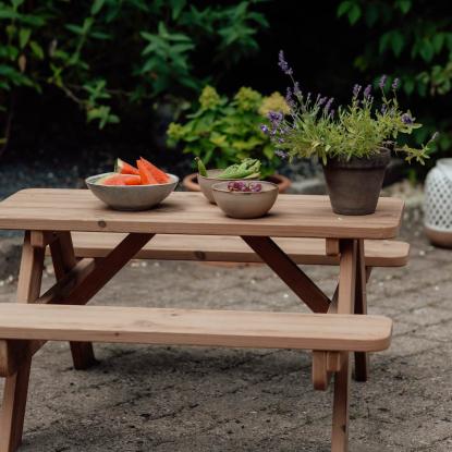PLUS Tiny bord/bænkesæt til børn, ThermoWood, 90 cm