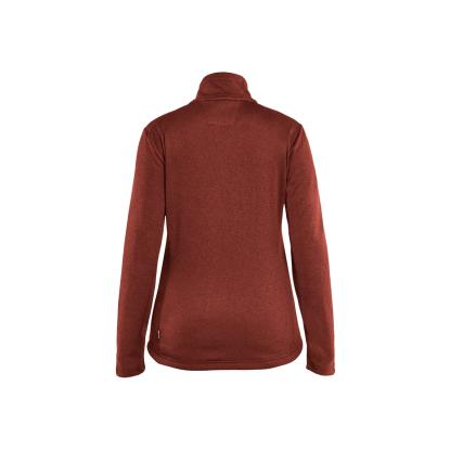Blåkläder 3549 dame sweatshirt full zip, brændt rød/sort