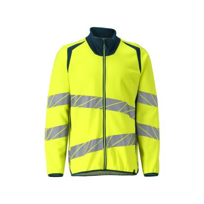 MASCOT ACCELERATE SAFE sweatshirt med lynlås, hi-vis gul/mørk petroleum