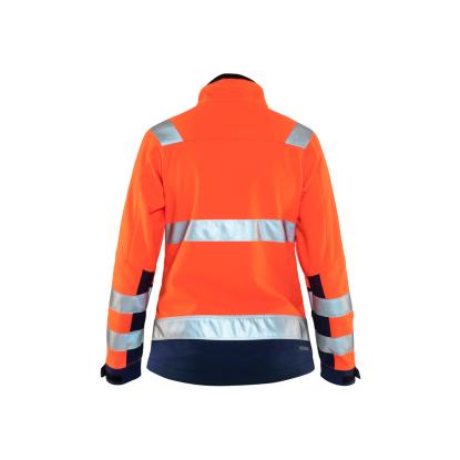 Blåkläder 4902 dame high vis softshell jakke, hi-vis orange/marineblå