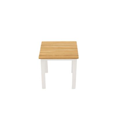 Venture Design Mexico sidebord, teaktræ, natur/hvid, 40 x 40 cm