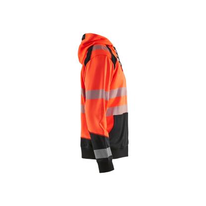 Blåkläder 3546 high vis hættetrøje, hi-vis rød/sort