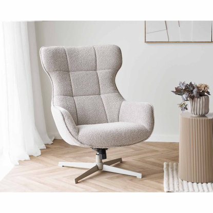 Turin loungestol med drejefunktion, beige