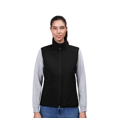 ID 0825 softshell vest, funktionel, dame, sort
