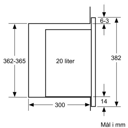 Bosch BFL520MB0 mikroovn til indbygning, 20 liter