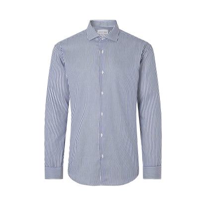Seven Seas S70 Fine Twill Cadet skjorte, modern, navy