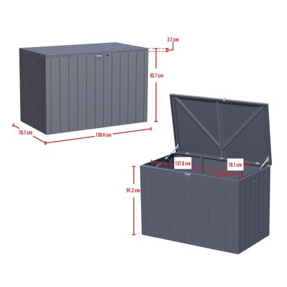 ShelterLogic hyndeboks, stål, antracitgrå,  93 x 79 x 138 cm - 870 liter