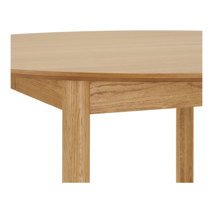 Bundaberg spisebord med to tillægsplader, eg, Ø120/120-220 cm