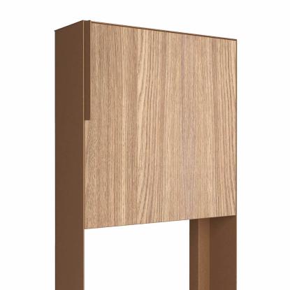 Bravios Porto postkasse med stander, HPL front, rust