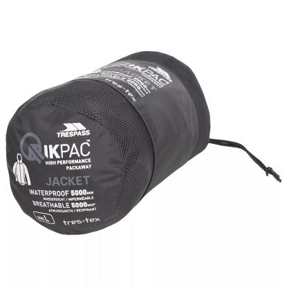 Trespass QIKPAC packaway regnjakke med pose, unisex, grå