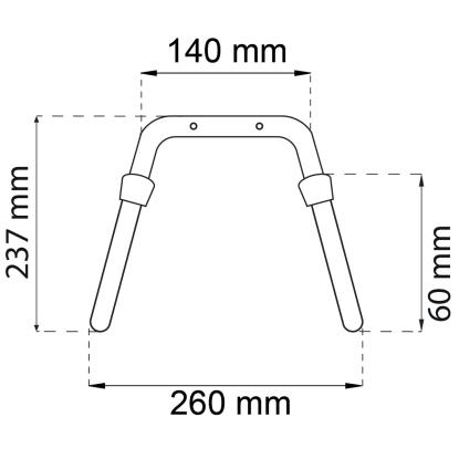 Habo 8515 slangeholder, elforzinket, 237 x 260 mm