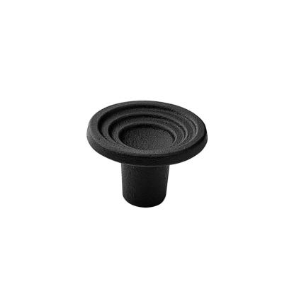 Beslag Design Fleur knop, Ø46 mm, sort støbejern