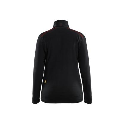 Blåkläder 4766 dame microfleece jakke, sort/rød