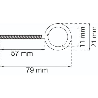 Habo øsken 5002, elgalvaniseret, M6, 79 mm - 5 stk.